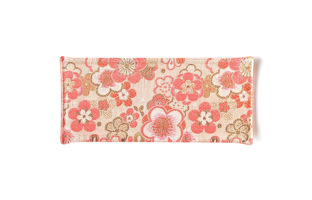 Liquid長小皿　金襴№34八重桜