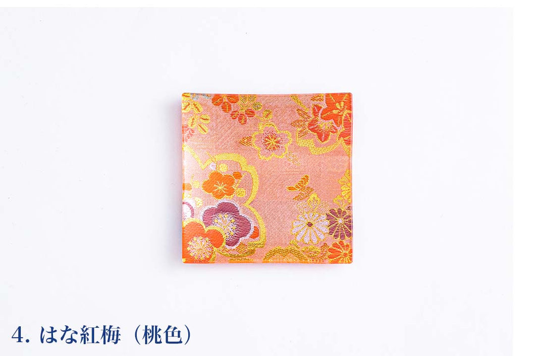 着物皿　金襴№4はな紅梅（桃色）