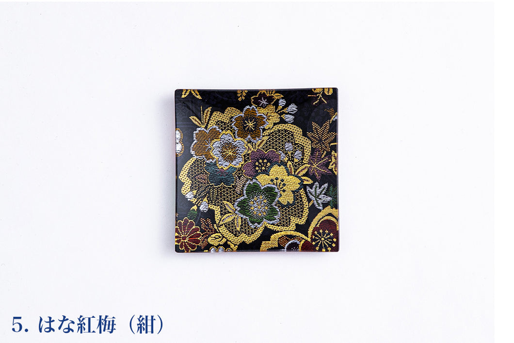 着物皿　金襴№5はな紅梅（紺）